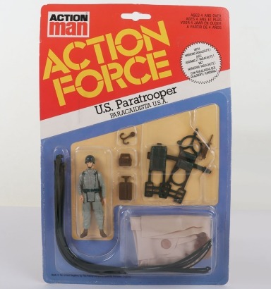 Vintage Action Force US Paratrooper Action Figure moc Palitoy 1982.