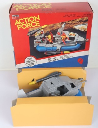 Vintage Action Force Q Force Swordfish vehicle boxed Palitoy.