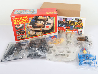 Vintage Action Force Q Force Sea Lion and Commander action figure vehicle boxed Palitoy.