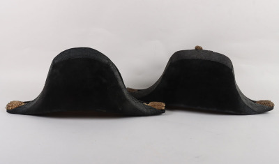 Two Royal Navy Officers Post 1902 Bicorn Hats - 8