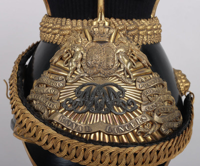 9th (The Queen’s Royal) Lancers Officers Full Dress Lance Cap Victorian Period - 8