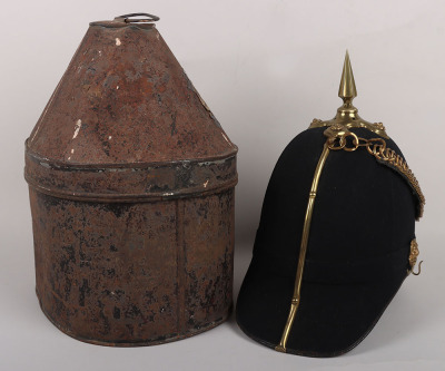 The Royal North Lancashire Regiment Officers Blue Cloth Helmet, circa 1881 - 1901 - 2