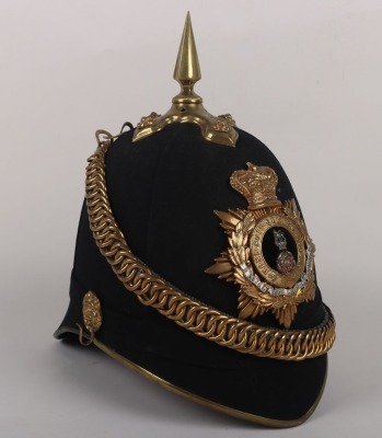 The Royal North Lancashire Regiment Officers Blue Cloth Helmet, circa 1881 - 1901 - 9
