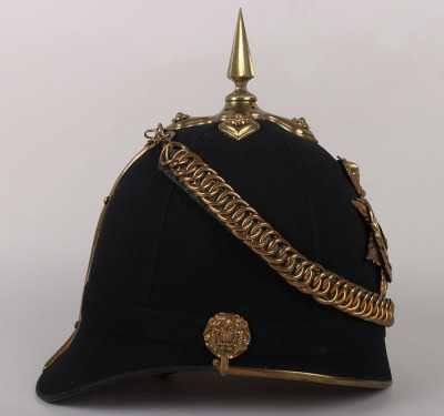 The Royal North Lancashire Regiment Officers Blue Cloth Helmet, circa 1881 - 1901 - 11
