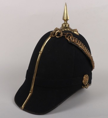 The Royal North Lancashire Regiment Officers Blue Cloth Helmet, circa 1881 - 1901 - 13