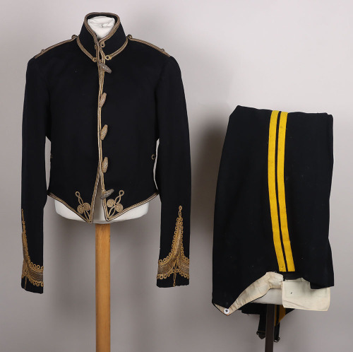 Cavalry Officers Navy Blue Mess Jacket in rank of Major