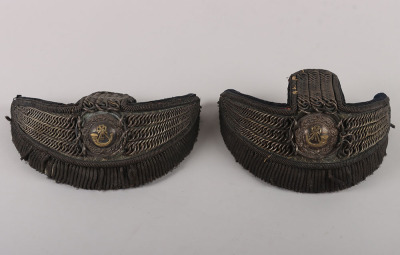 A Light Infantry Militia Officers Full Dress Wing Epaulettes, circa 1835-55