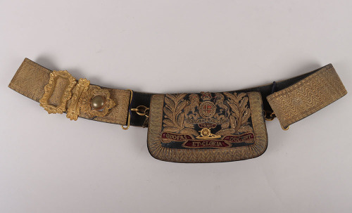 Royal Artillery Officers Victorian Period Full Dress Pouch and Belt