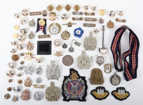 Quantity of Kings Own Scottish Borderers Badges and Insignia