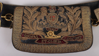 Royal Artillery Officers Victorian Period Full Dress Pouch and Belt - 2