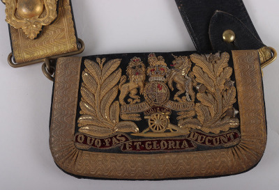 Royal Artillery Officers Victorian Period Full Dress Pouch and Belt - 2