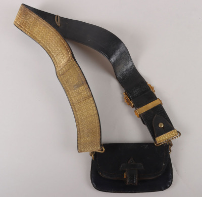 Royal Artillery Officers Victorian Period Full Dress Pouch and Belt - 6