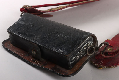 Household Cavalry Officers Black Leather Flap Pouch - 10