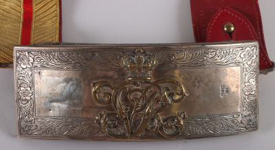 A Victorian Period Cavalry Officers Flap Pouch and Shoulder Belt - 2