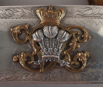 3rd (Prince of Wales&rsquo;) Dragoon Guards Officers Silver Flap Pouch and Shoulder Belt - 3