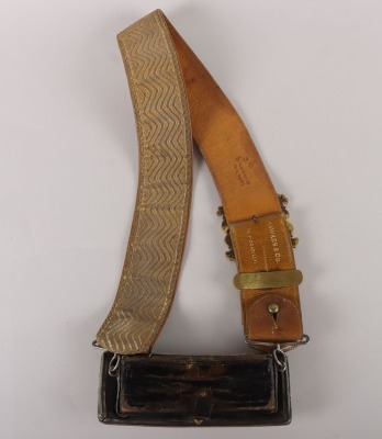 3rd (Prince of Wales&rsquo;) Dragoon Guards Officers Silver Flap Pouch and Shoulder Belt - 7
