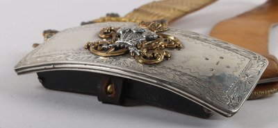 3rd (Prince of Wales&rsquo;) Dragoon Guards Officers Silver Flap Pouch and Shoulder Belt - 19
