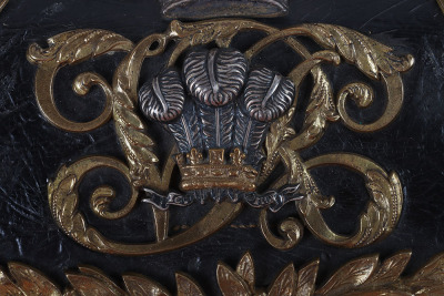 10th (Prince of Wales&rsquo; Own Royal Regiment of Light Dragoons) Hussars Officers Black Leather Pouch - 3