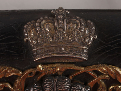 10th (Prince of Wales&rsquo; Own Royal Regiment of Light Dragoons) Hussars Officers Black Leather Pouch - 4