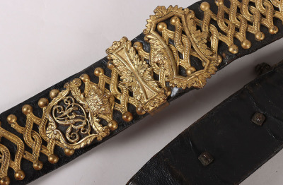 10th (Prince of Wales&rsquo; Own Royal Regiment of Light Dragoons) Hussars Officers Black Leather Pouch - 5