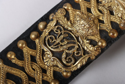 10th (Prince of Wales&rsquo; Own Royal Regiment of Light Dragoons) Hussars Officers Black Leather Pouch - 6