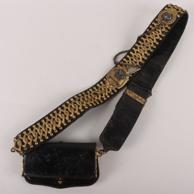 10th (Prince of Wales&rsquo; Own Royal Regiment of Light Dragoons) Hussars Officers Black Leather Pouch - 7