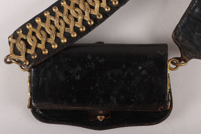 10th (Prince of Wales&rsquo; Own Royal Regiment of Light Dragoons) Hussars Officers Black Leather Pouch - 8