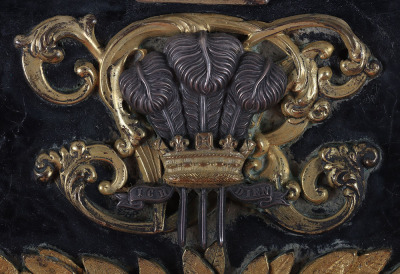 10th (Prince of Wales&rsquo; Own Royal Regiment of Light Dragoons) Hussars Officers Black Leather Pouch - 3
