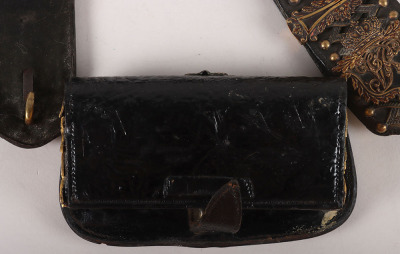 10th (Prince of Wales&rsquo; Own Royal Regiment of Light Dragoons) Hussars Officers Black Leather Pouch - 9
