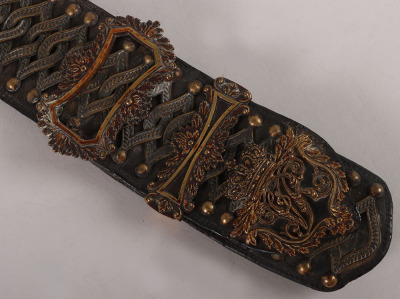 10th (Prince of Wales&rsquo; Own Royal Regiment of Light Dragoons) Hussars Officers Black Leather Pouch - 10