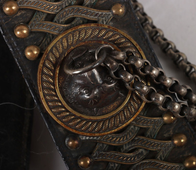 10th (Prince of Wales&rsquo; Own Royal Regiment of Light Dragoons) Hussars Officers Black Leather Pouch - 12