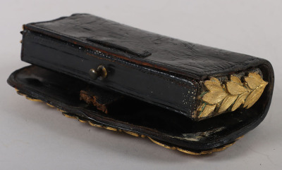 10th (Prince of Wales&rsquo; Own Royal Regiment of Light Dragoons) Hussars Officers Black Leather Pouch - 14