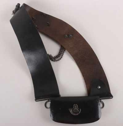 The Rifle Brigade (Prince Consort&rsquo;s Own) Officers Post 1901 Black Leather Pouch Belt and Pouch