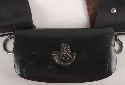 The Rifle Brigade (Prince Consort&rsquo;s Own) Officers Post 1901 Black Leather Pouch Belt and Pouch - 2