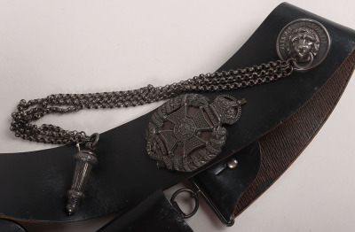 The Rifle Brigade (Prince Consort&rsquo;s Own) Officers Post 1901 Black Leather Pouch Belt and Pouch - 6