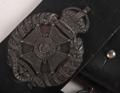 The Rifle Brigade (Prince Consort&rsquo;s Own) Officers Post 1901 Black Leather Pouch Belt and Pouch - 9