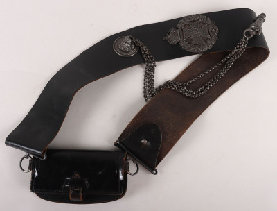 The Rifle Brigade (Prince Consort&rsquo;s Own) Officers Post 1901 Black Leather Pouch Belt and Pouch - 10