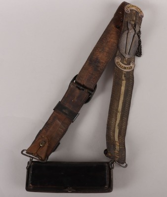 13th Light Dragoons Officers Silver Flap Pouch and Belt 1837-55 - 12