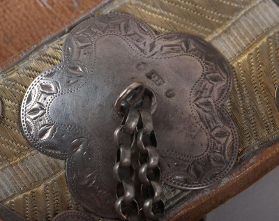 13th Hussars Officers Hallmarked Silver Flap Pouch and Shoulder Belt Post 1861 - 16