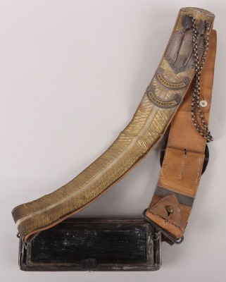 13th Hussars Officers Hallmarked Silver Flap Pouch and Shoulder Belt Post 1861 - 17