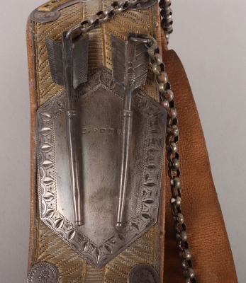 13th Hussars Officers Hallmarked Silver Flap Pouch and Shoulder Belt Post 1861 - 22
