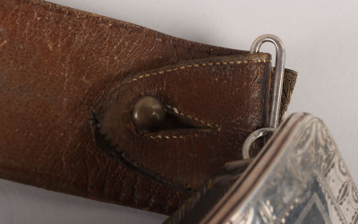 13th Hussars Officers Hallmarked Silver Flap Pouch and Shoulder Belt Post 1861 - 6