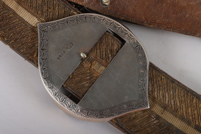 13th Hussars Officers Hallmarked Silver Flap Pouch and Shoulder Belt Post 1861 - 11