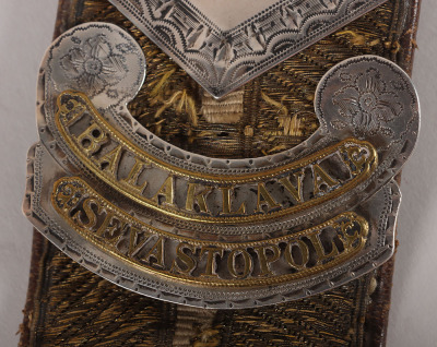 13th Hussars Officers Hallmarked Silver Flap Pouch and Shoulder Belt Post 1861 - 17