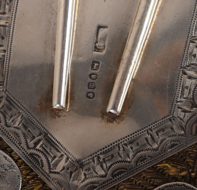 13th Hussars Officers Hallmarked Silver Flap Pouch and Shoulder Belt Post 1861 - 18