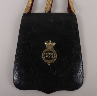 Grenadier Guards Field Officers Black Leather Sabretache