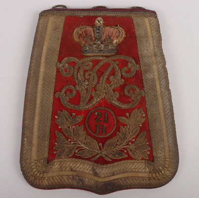21st Hussars Officers Full Dress Sabretache, circa 1861&ndash;1876