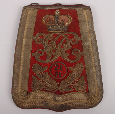 21st Hussars Officers Full Dress Sabretache, circa 1861&ndash;1876