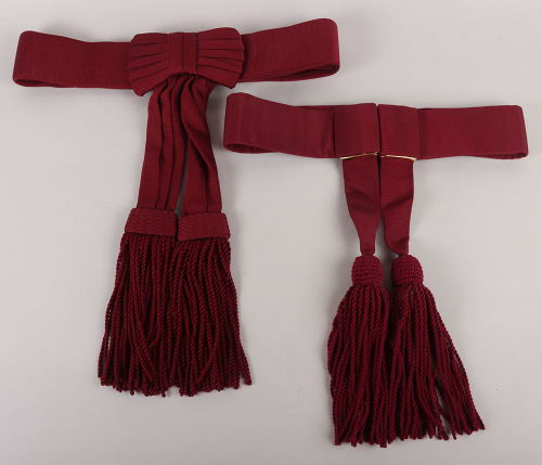 Two Crimson Officers Sashes