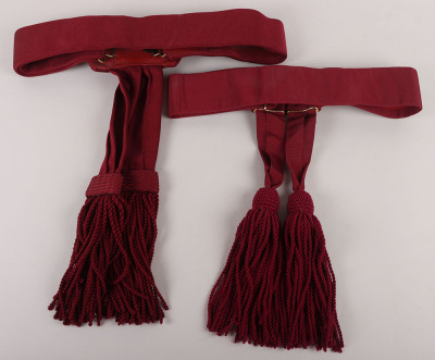 Two Crimson Officers Sashes - 3